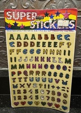 NOS NIP SEALED 80s Decal Specialties Animal Alphabet Letters  Number Stickers