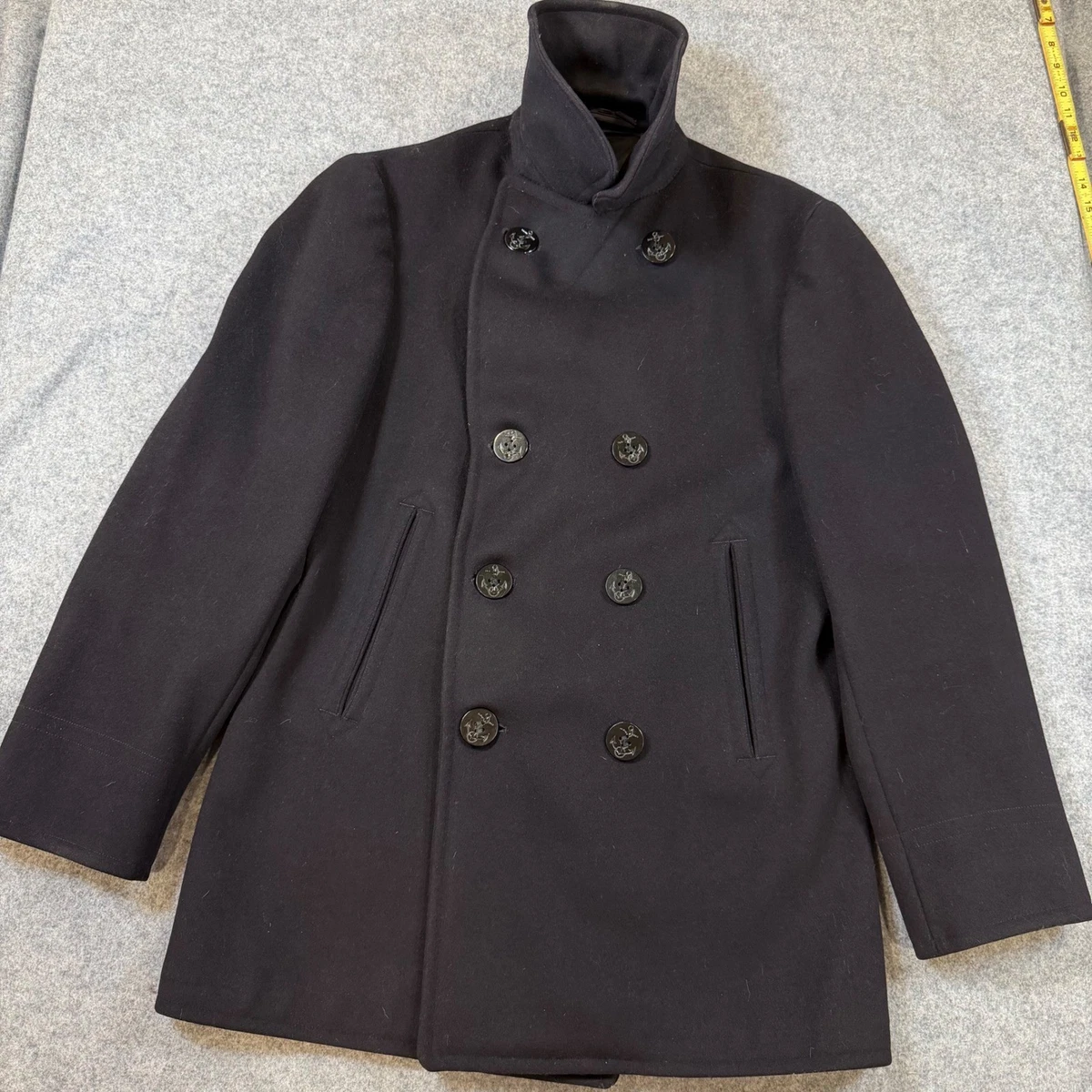 Vintage Navy Pea Coat In Vintage Outerwear Coats & Jackets For Men