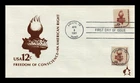 DR JIM STAMPS US COVER LIBERTY TORCH AMERICANA SERIES FDC DUAL CANCEL ANDREWS
