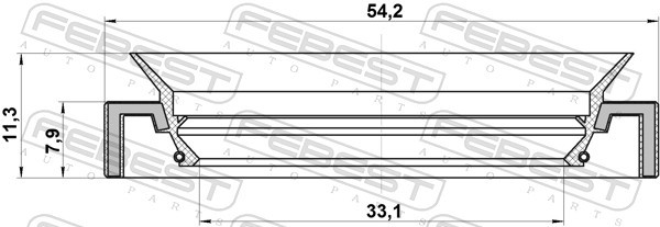 ✅Fits FEBEST 95HAY-35540811R DRIVE SHAFT OIL SEAL 33.1X54.2X7.9X11.3 ⭐UK Seller⭐