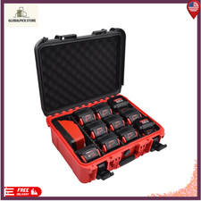 Milwaukee Battery Storage Case Hard Organizer Box Adjustable Dividers