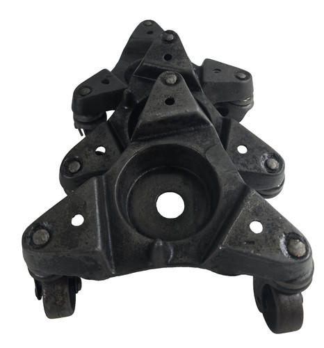 Universal Machinery Dolly Tri-Caster Bases Lot of 3 Cast Iron Equipment Movers