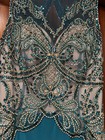 Runway Couture Teal Beaded Formal Cocktail Dress Sleeveless Dress SZ 10 — photo 4