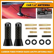 2x Black Carbon Fiber Short Antenna For Trd Sports Toyota 1.4 General Purpose 2x Black Carbon Fiber Short Antenna For Trd Sports Toyota 1.4 General Purpose
