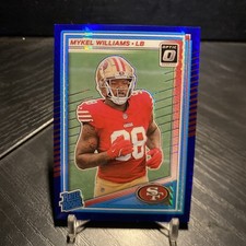 Panini Donruss Optic 2024 Rated Rookie Mykel Williams #210 Blue Hyper 49ers NFL