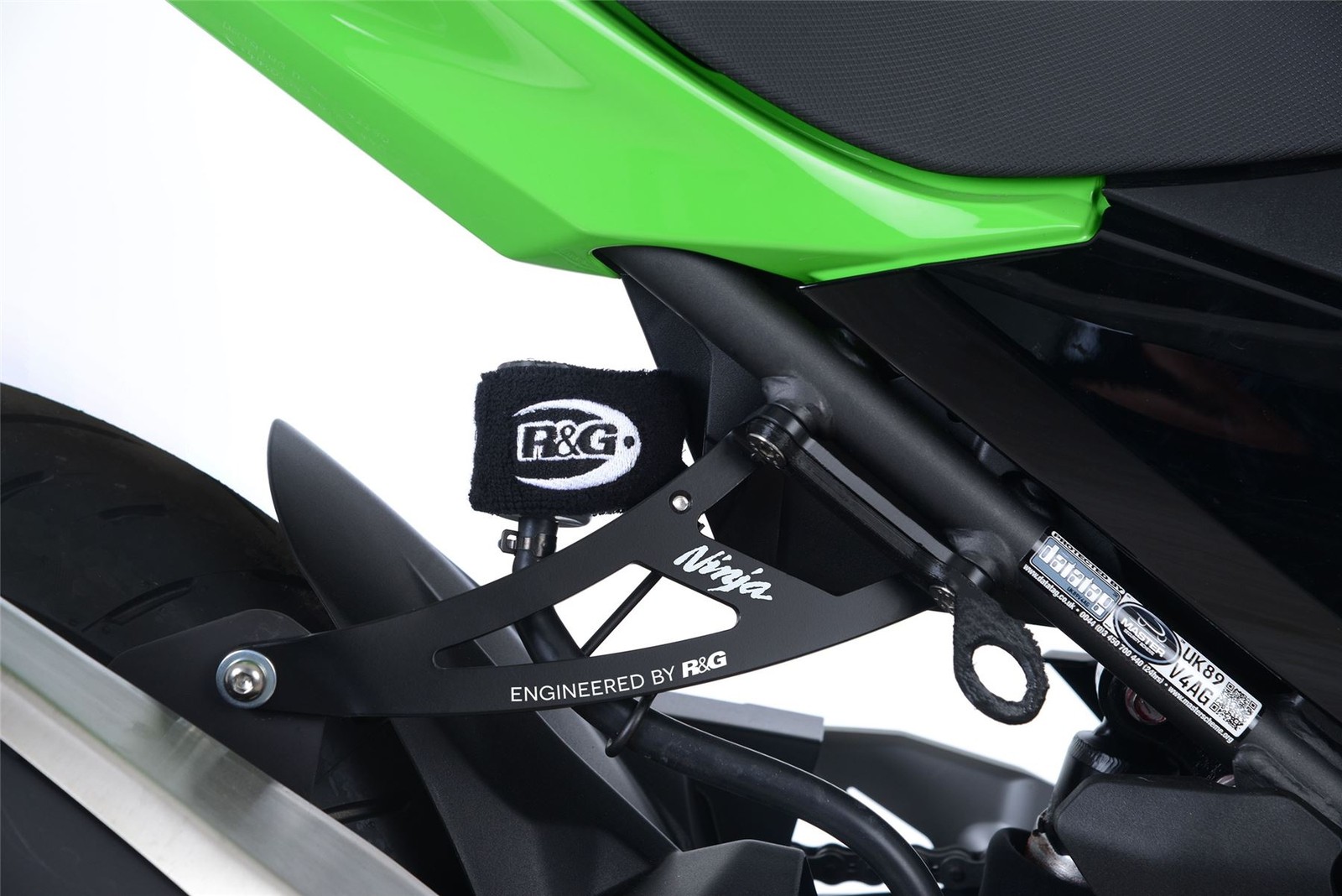 R&G Exhaust Hanger Black Kawasaki Ninja 400 2018 - 2024