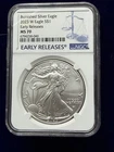 2023 W NGC MS-70 Early Releases Burnished Silver Eagle