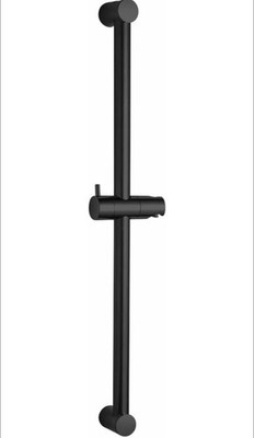 OFFO Duschstange, 62 cm segmentiert Wandmontage Duschstange verstellbar schwarz