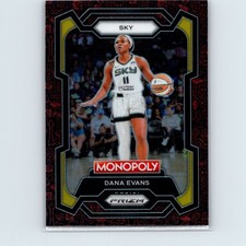 2024 Panini WNBA Monopoly Prizm Dana Evans #55 Classic Red Icons Chicago Sky