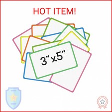 12 Pack Magnetic Dry Erase Labels 3x5 Inches - Reusable Magnetic Name Tags Min