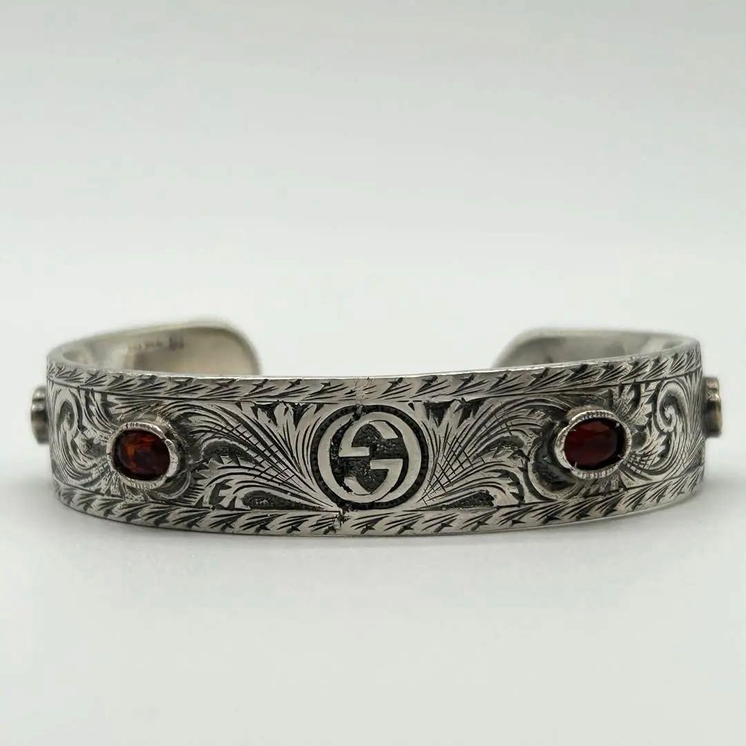 GUCCI Interlocking Cat Head 925 Bangle Bracelet S… - image 6