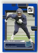 2022 DONRUSS #350 BO MELTON BLUE PRESS PROOF SEATTLE SEAHAWKS