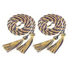 2 Pcs Graduation Cords 69" Long Graduation Tassel Honor Cords, Gold-Blue