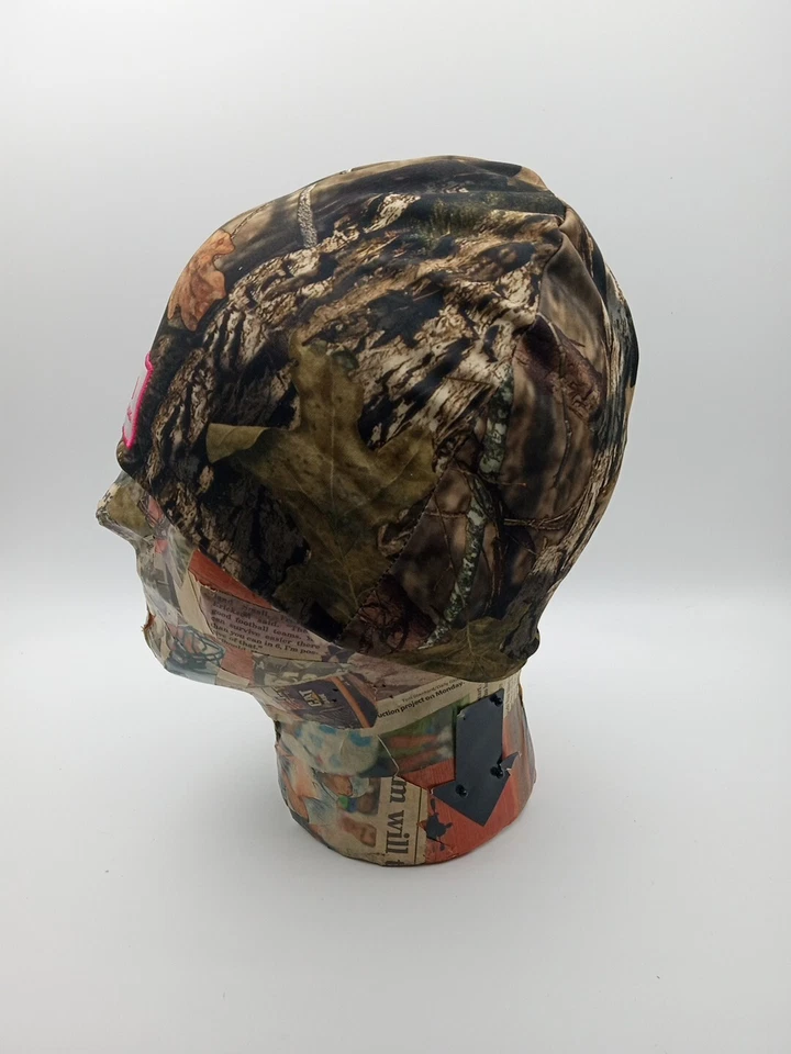 Mossy Oak Women's Camo Lined Beanie Pink Logo  - Image 4 of 4