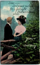 Postcard - Love/Romance Greeting Card - Lovers Art Print