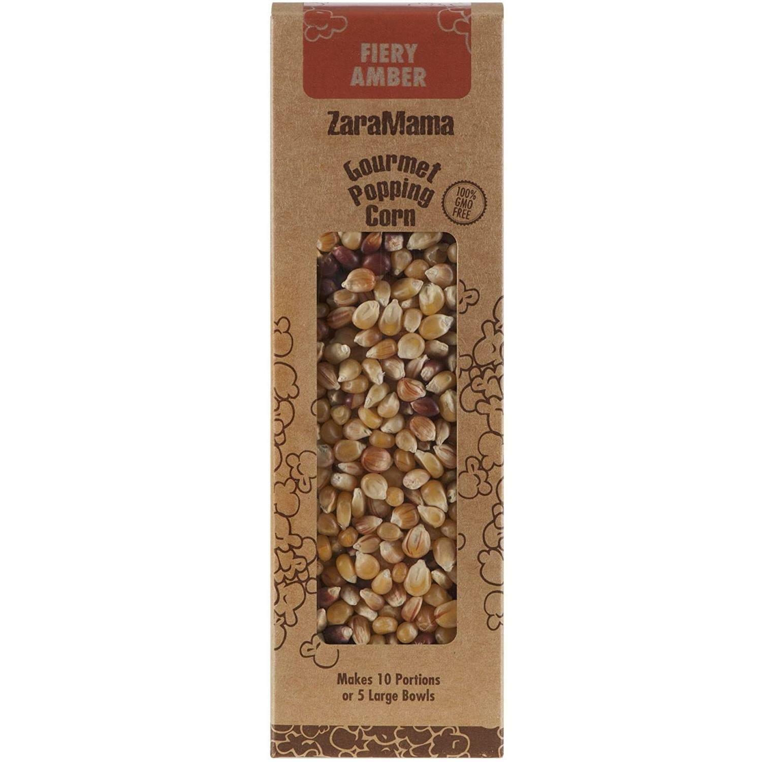 Zaramama Fiery Amber Popcorn Gourmet Popping Corn Kernels 400g Pop Corn Gift