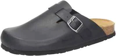 DR. BRINKMANN Herren Pantoffel CLOG ozean LEDER