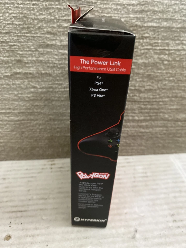 Hyperkin Polygon Braided Micro Charge Cable For PS4/ Xbox One/ Ps Vita 3E NEW - Image 2 of 4