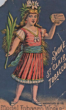 Smoke St. Clair Tobacco  Antique Victorian Trade Card  A1P