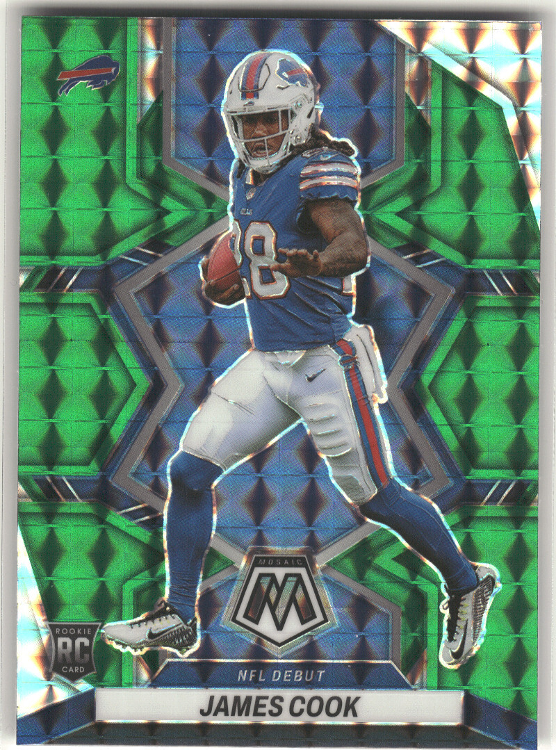 2022 Panini Mosaic #285 James Cook Green Mosaic