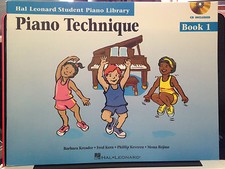 Piano Technique Book 1 w/CD by Hal Leonard Student Piano Library Warm-ups Etudes
