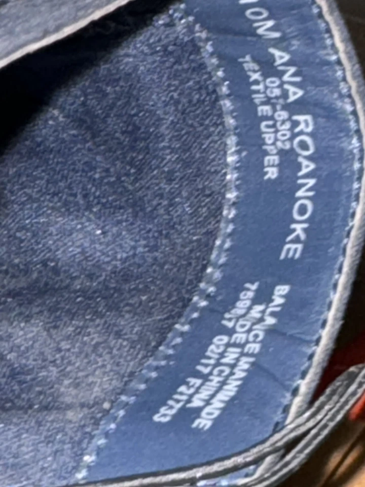 ANA New Approach Roanoke Gamuza ☼ Tacones Sin Cordones Azul Marino, Tostado y Naranja Talla 10/ Foto 3 de 4