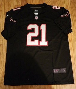 deion sanders black atlanta falcons jersey