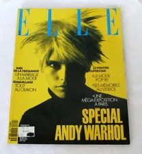Vntage 1990 June 18th POP ART Designer Andy Warhol French ELLE Magazine France