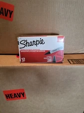 Sharpie 38201 Permanent Markers, Chisel Tip, Black,  5 packs (60 markers incl)