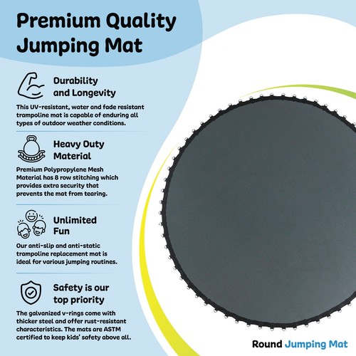 Universal Replacement Round Trampoline Jumping Mat 6 7.5 8 10 12 13 14 15 16 ft - Picture 3 of 5