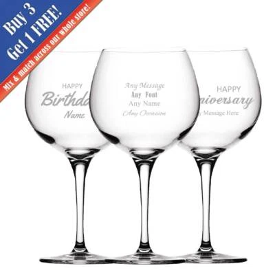 CNC GROUP Personalised Engraved Seasonal Gin Balloon Glasses