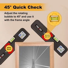 PREXISO 4-in-1 Line Laser Level Torpedo Level 16Ft Laser Line Measure Tape Ruler
