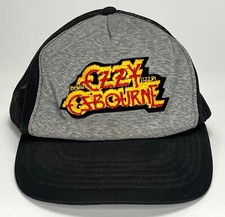 VINTAGE 1980's OZZY OZBOURNE SNAPBACK GRAY TRUCKER HAT
