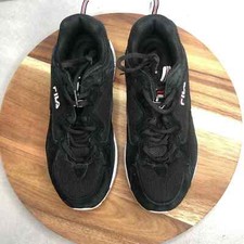 Fila Ray Tracer 5RM00648-014 Womens Black Mesh Lace-Up Sneaker Size 8