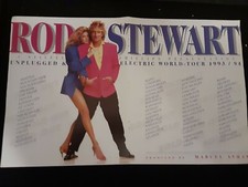 Rod Stewart Unplugged & Electric Tour Rare Original Promo Poster Ad Framed!