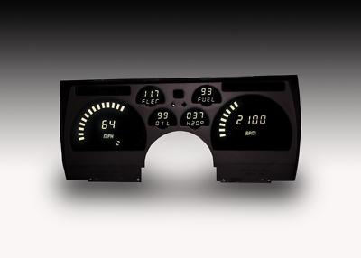 Camaro Digital Dash Kit VHX, Dakota, with Console Gauges, Black Alloy