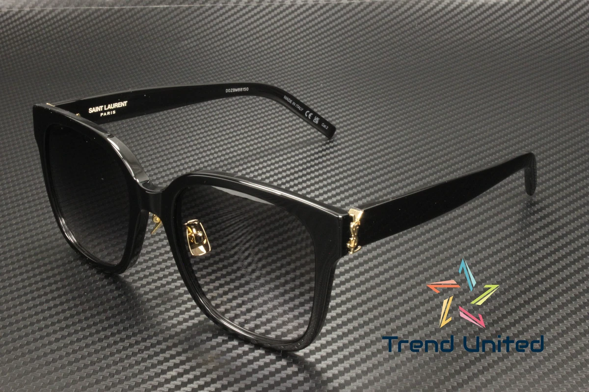 SAINT LAURENT SL M105 F 002 Cat Eye Acetate Black Grey 55 mm  