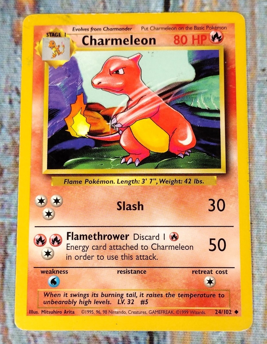 1999 charmeleon pokemon card Pokemon Charmeleon (24/102) Base Set
