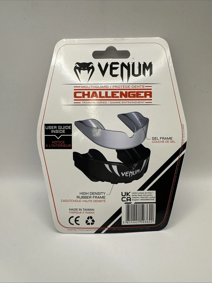 Venum Challenger Kids Mouthguard. Black/White - Image 2 of 2