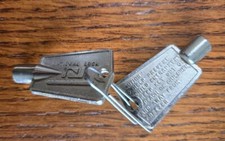 Vintage National Cabinet Freezer Lock Metal Keys - Lot of 2