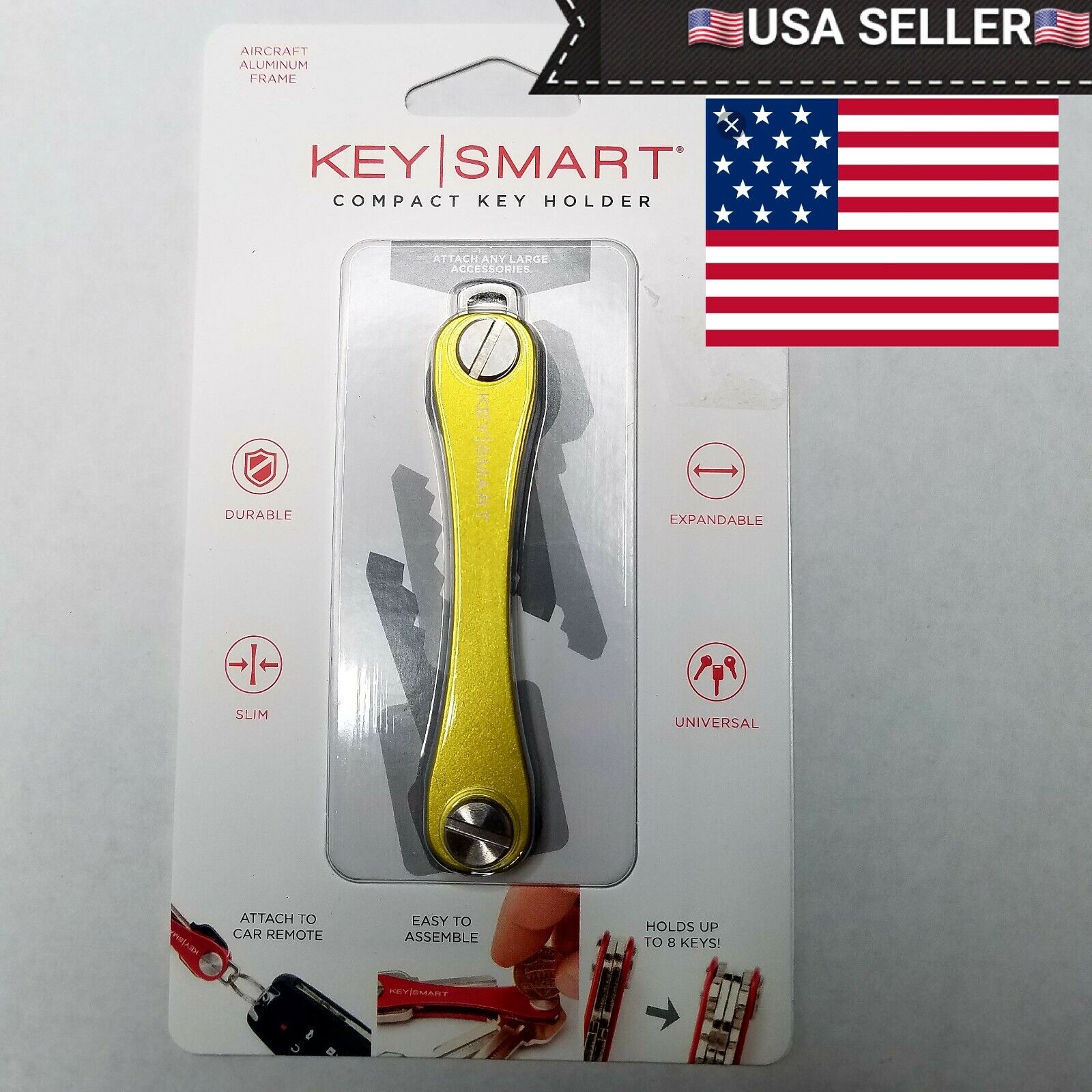 KeySmart COMPACT KEY HOLDER MADE in the - Yellow eBay