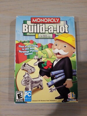 Rare Monopoly Build-a-lot Edition PC Hasbro in Box Game House