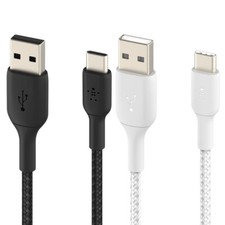 Belkin 2M Braided USB-A to USB-C Cable Data Sync for Smartphones Samsung LG HTC