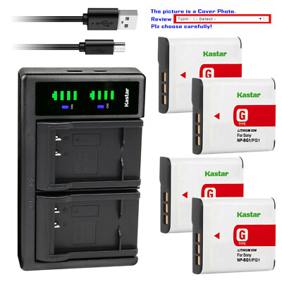 Kastar Battery LTD2 Charger for Sony NP-BG1 NPBG1 & Cyber-shot DSC-T100 Camera