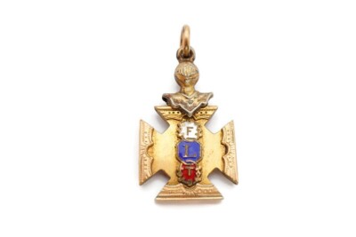 Vintage Odd Fellows Gold Filled Pocket Watch Fob Knight FLT