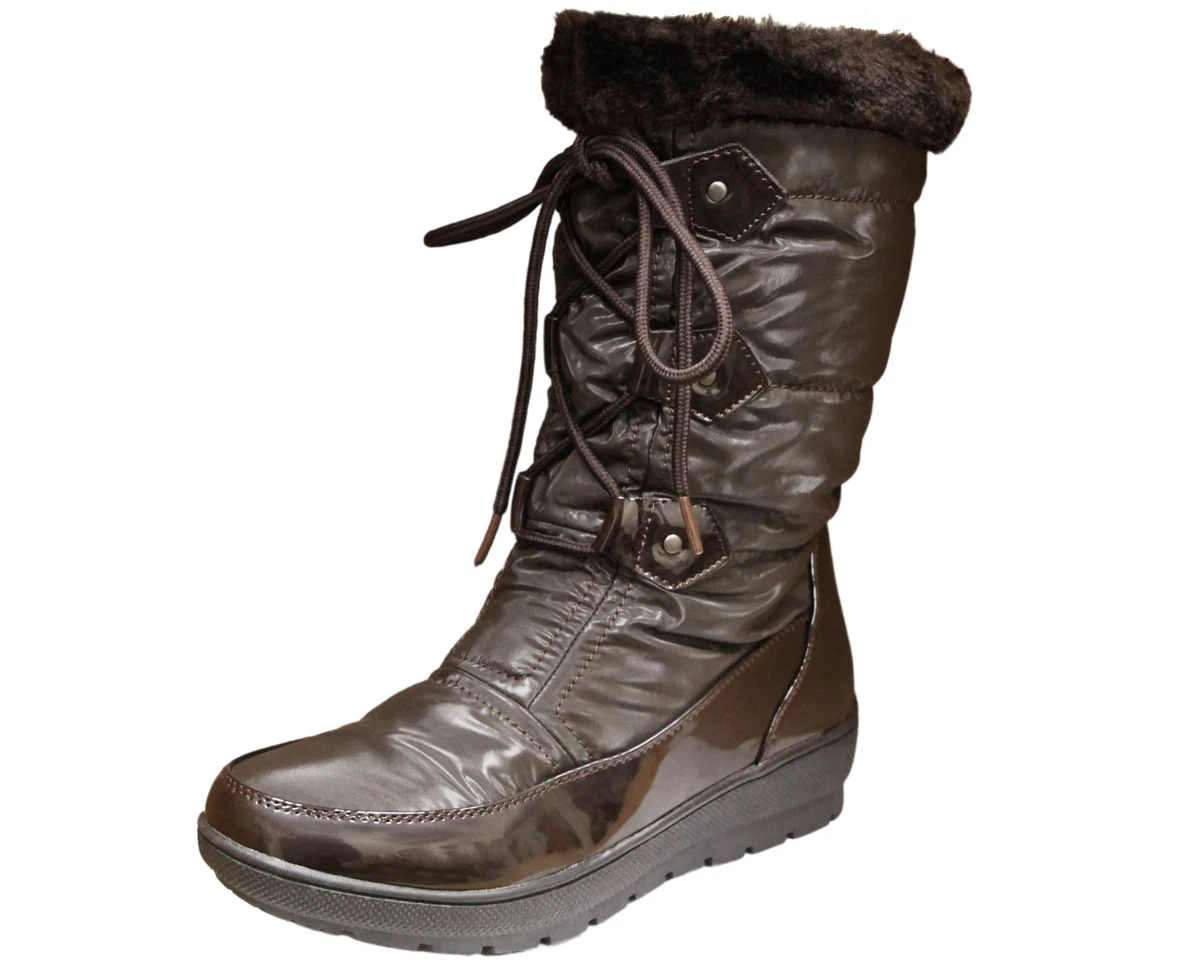 Leopard print cheap snow boots
