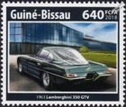 1963 LAMBORGHINI 350 GTV Sports Car Automobile Stamp (2018 Guinea-Bissau)