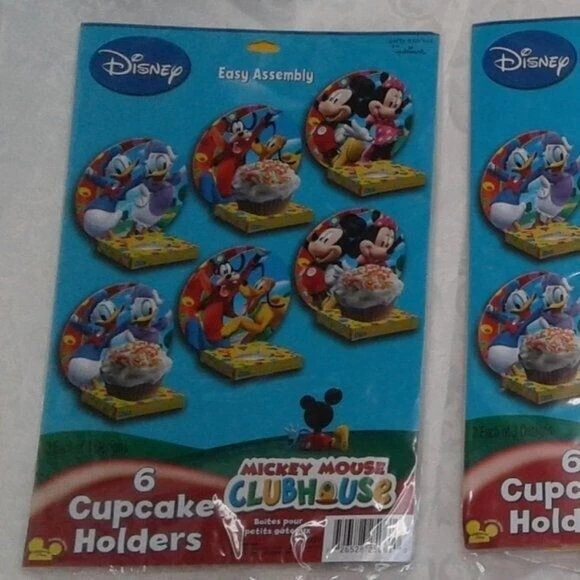 Disney Mickey Mouse Clubhouse Paquete Fácil Montaje de 6 Porta Cupcakes NUEVO Foto 4 de 4
