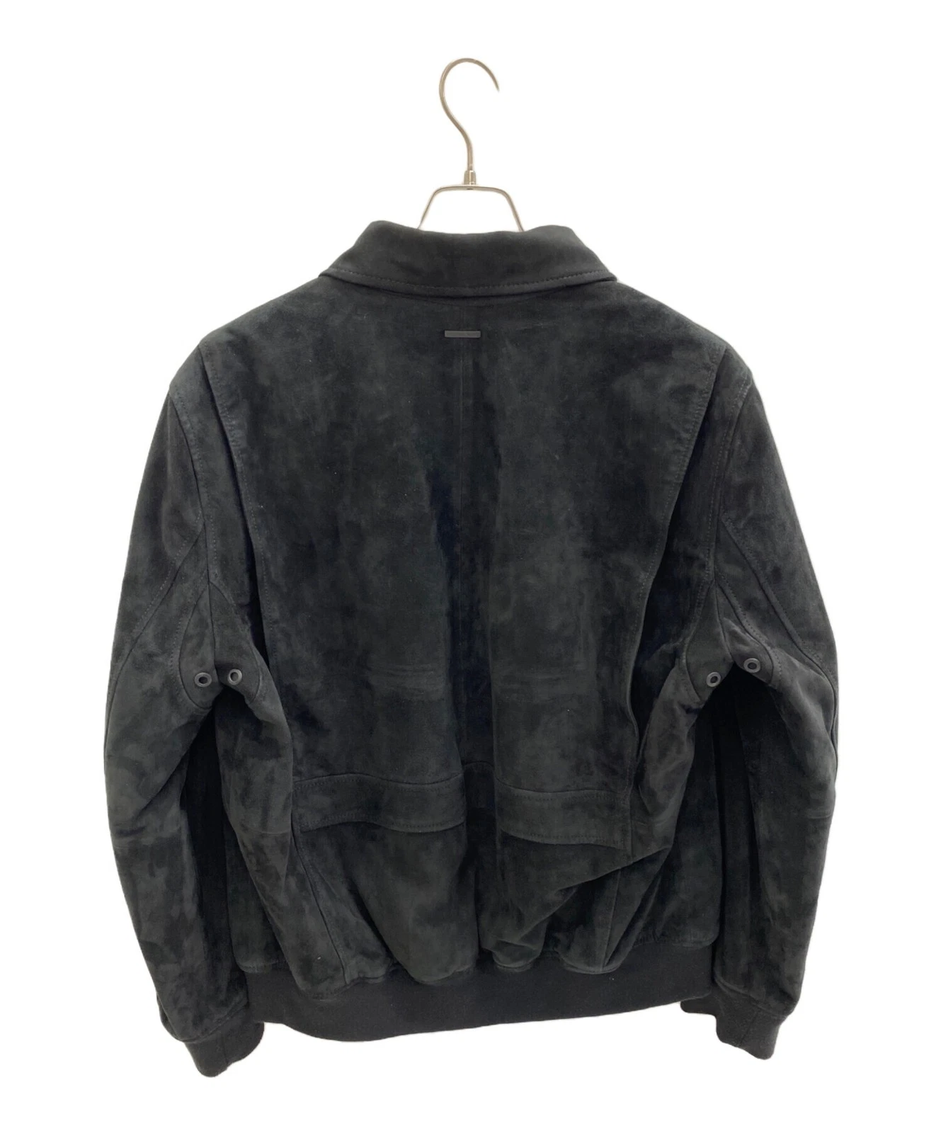 Michael Kors Suede Leather Zip Blouson Jacket Men's Size L Black - product detail image 2