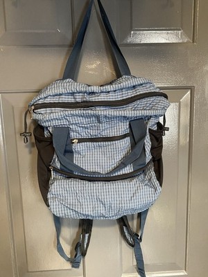 Travelon Lightweight Packable Cinch Blue Backpack Nylon Hiking Travel 2010